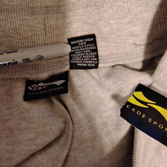 Cascade Sport Women's Grey Fleece Open Drawstring Wide Leg Sweatpants Size XXL - Picture 4 of 4